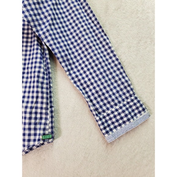 Scotch Shrunk Shirt Youth Size 8 Blue Plaid Skull Long Sleeve Collar Button Down - Picture 5 of 10